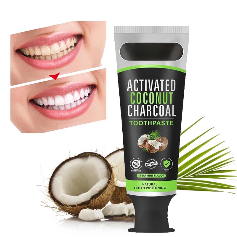 Dentifrice blanchissant 100 % naturel au charbon de bambou et à la noix de coco