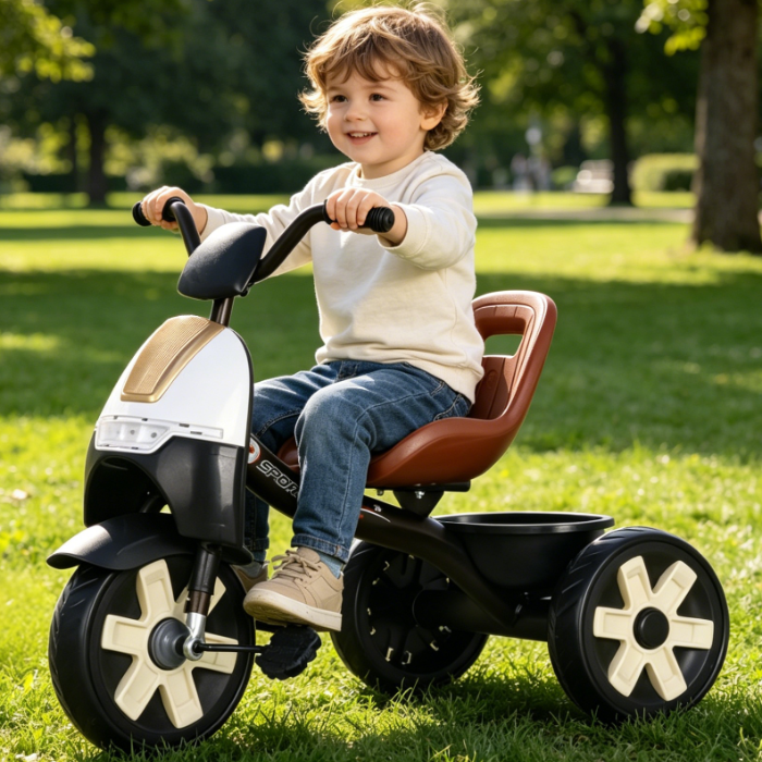 Vélo Tricycle pour bébé à 3 roues/vélo pour enfants – Musique et son - Rouge