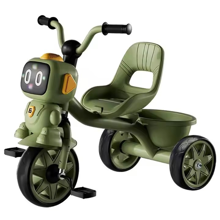 Vélo Tricycle pour bébé à 3 roues/vélo pour enfants – Musique et son - Vert