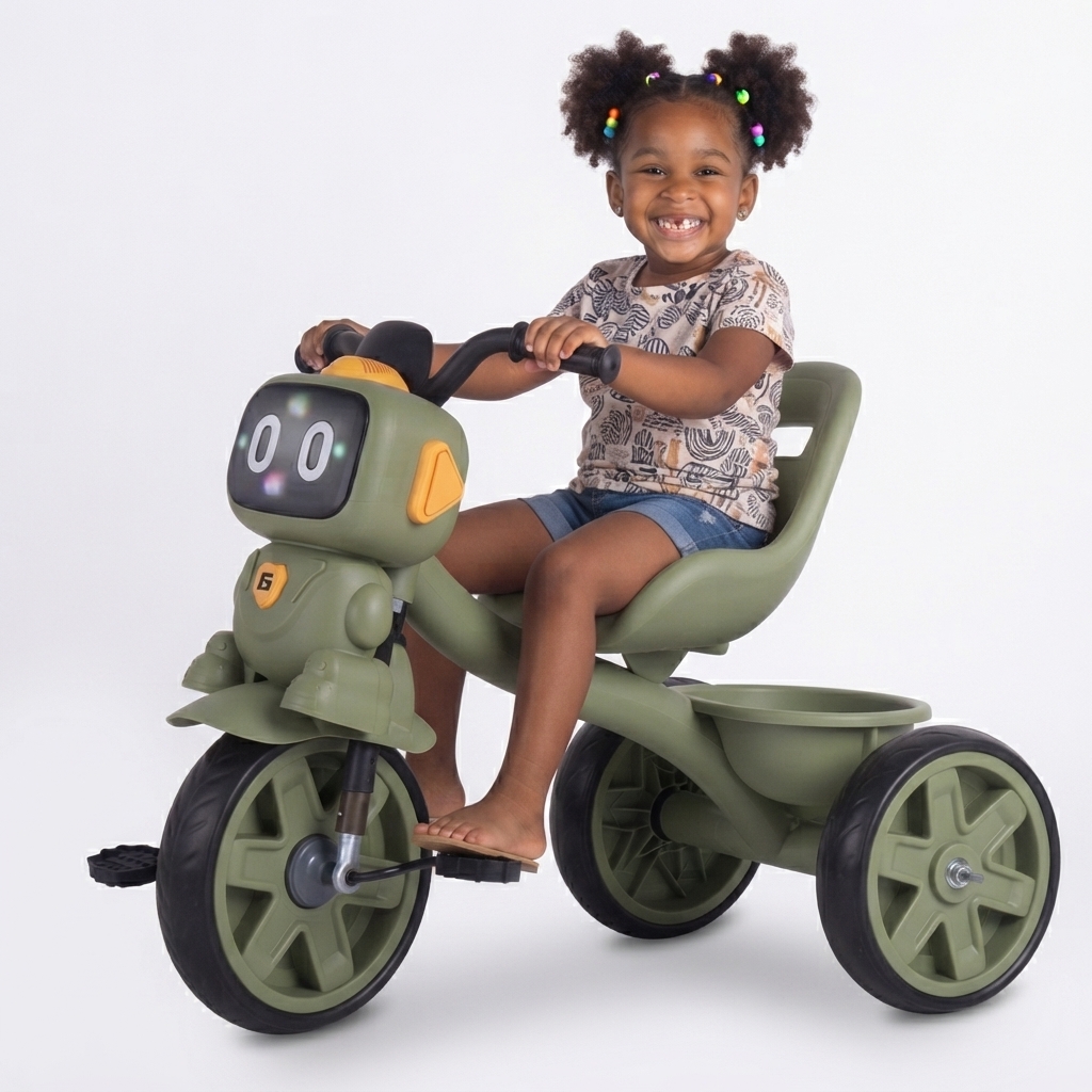 Vélo Tricycle pour enfants 1 à 5 ans Avec musique et lumière – Vert
