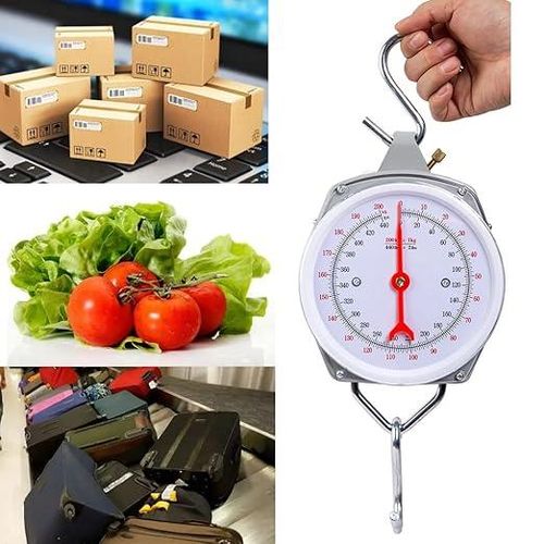 Balance à ressort à suspendre - 200 kg - Mécanique à ressort - Pour cuisine, pêche - Pèse-bagages mécanique