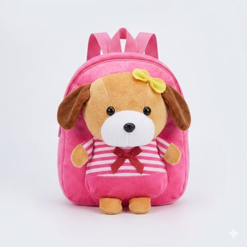 Sac à dos en peluche pour enfant maternelle-multicolore