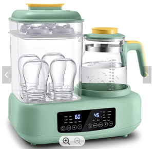 Stérilisateur Vapeur et Séchoir pour Biberons, Chauffe-Biberon Rapide, Bouilloire Multifonction pour Lait et Eau