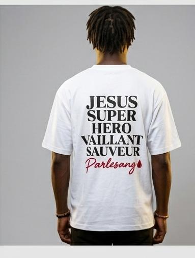 T-shirt Oversize « Jésus Sauveur » – 100% Coton Premium (Copie)