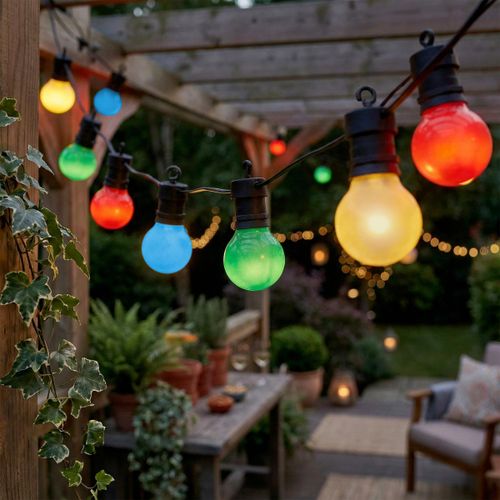 Guirlande lumineuse d'extérieur étanche pour Noël, camping, jardin, cour, fête, mariage, décoration de la maison