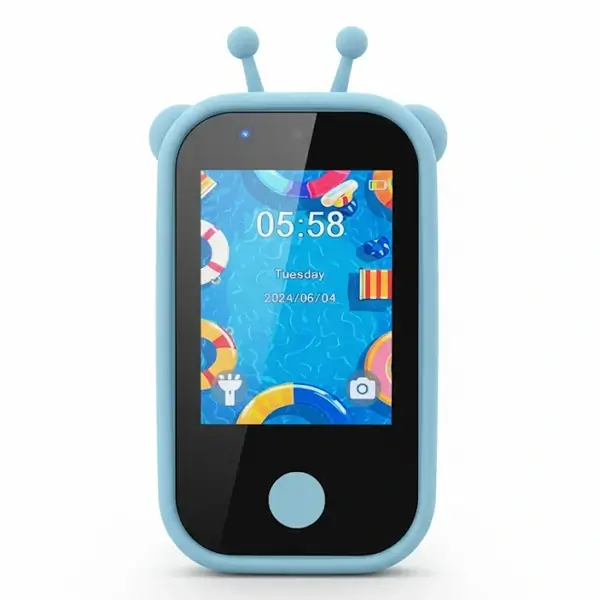 Téléphone éducatif pour enfants avec double caméra et jeux intégrés – Animal – 2025920919 – Bleu