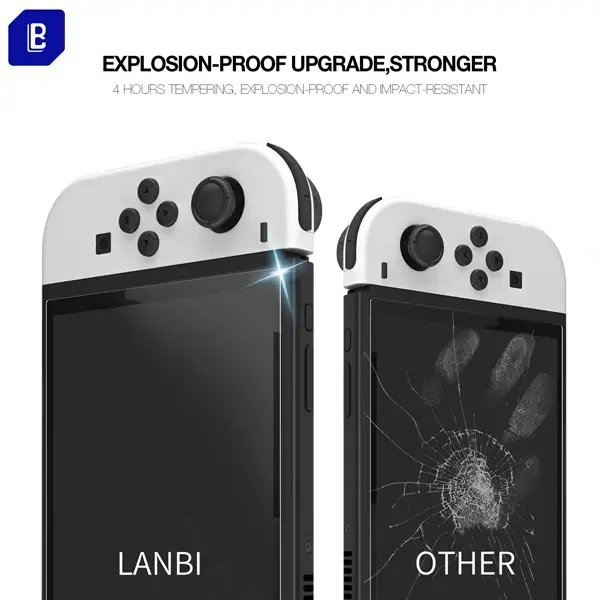 Antichoc pour NINTENDO OLED – 2.5D – Transparent – Très Résistant aux rayures