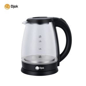DJOK Bouilloire Électrique XDM020 – 1.8L en Verre, 1500W, Couvercle Inox, Chauffe Rapide