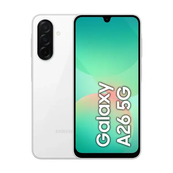 Samsung Galaxy A26 – 6Go de Ram – 128Go – Ecran 6.7″ – 5G – 50MP – Empreinte digitale – Facial – Code à chiffres – Batterie 5000 mAh – Blanc