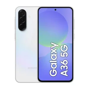 Samsung Galaxy A36 – 6Go de Ram – 128Go – Ecran 6.7″ – 5G – 50MP – Empreinte digitale – Facial – Code à chiffres – Batterie 5000 mAh – Blanc