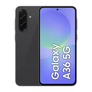 Samsung Galaxy A36 – 6Go de Ram – 128Go – Ecran 6.7″ – 5G – 50MP – Empreinte digitale – Facial – Code à chiffres – Batterie 5000 mAh – Noir