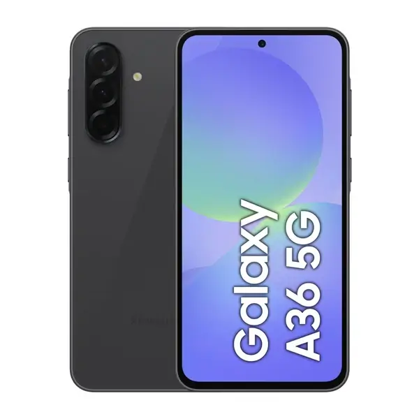 Samsung Galaxy A36 – 6Go de Ram – 128Go – Ecran 6.7″ – 5G – 50MP – Empreinte digitale – Facial – Code à chiffres – Batterie 5000 mAh – Noir