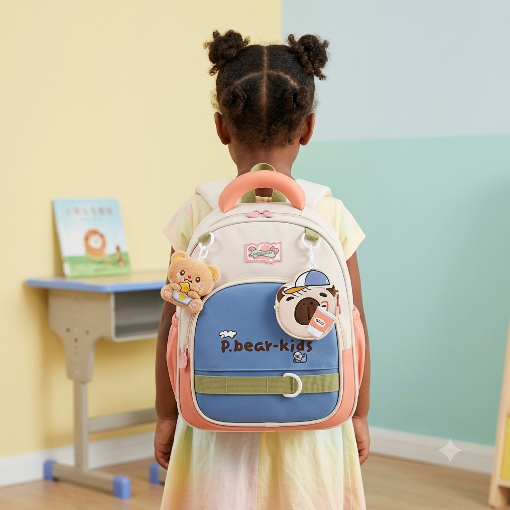 Sac à dos pour enfant de la maternelle au CP1-CP2 - Pbear Rose