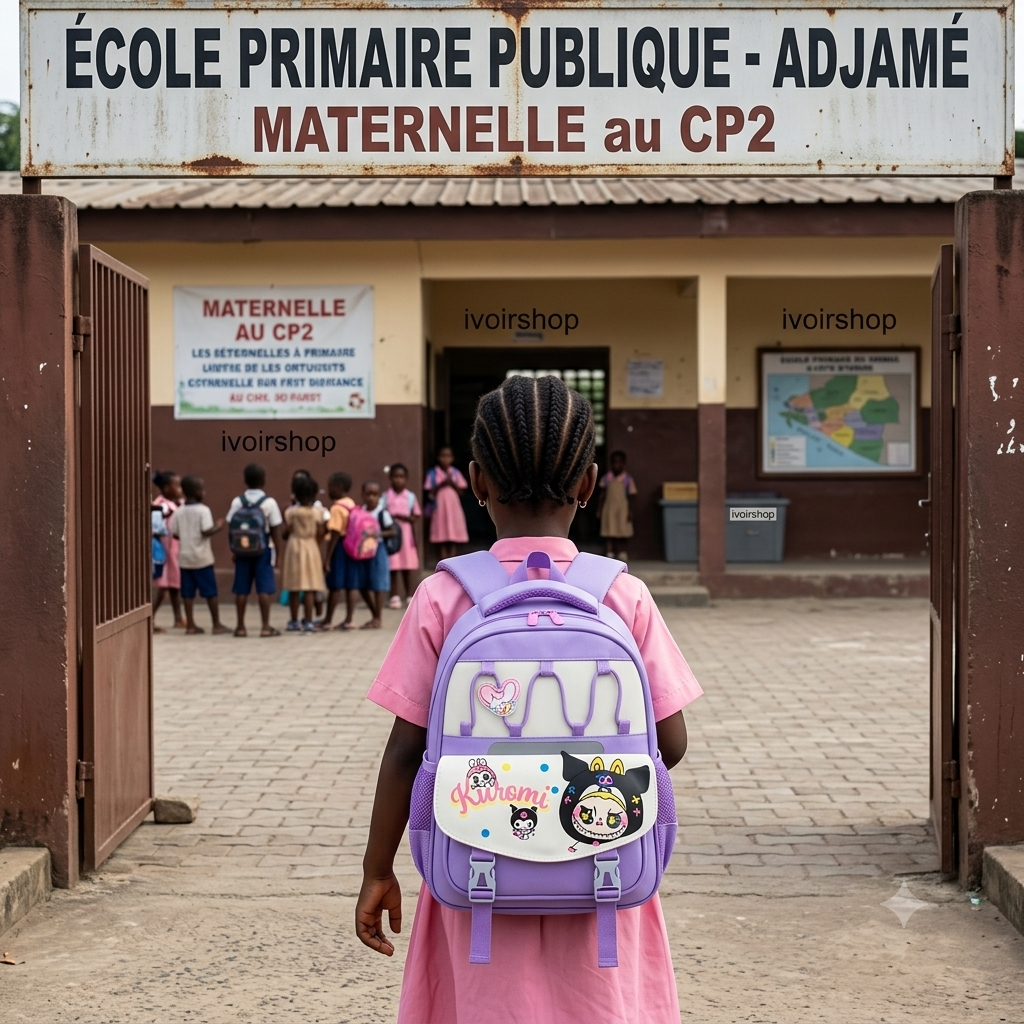 Sac à dos pour enfant CP1 au CE2- Kuromi violet