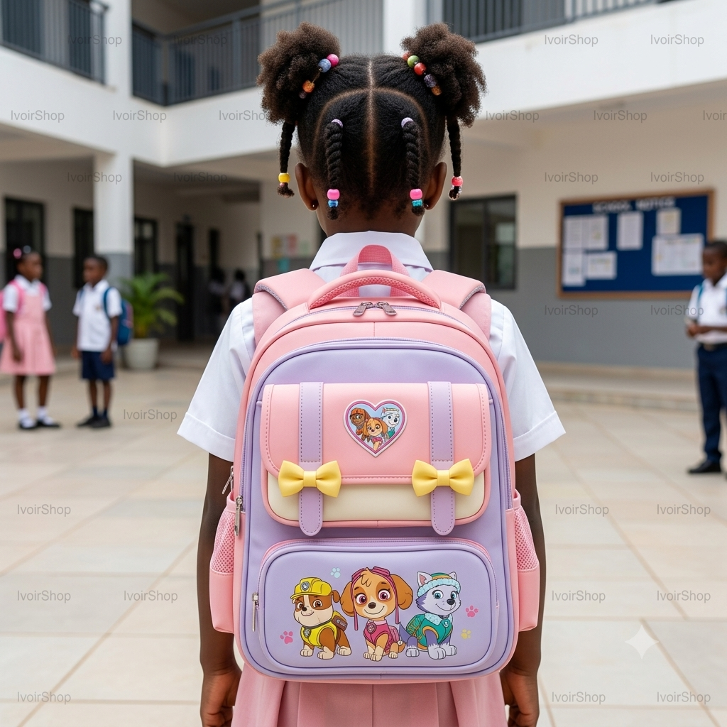 Cartable/sac à dos pour enfant CP1 - CE2 - Pat patrol - Rose
