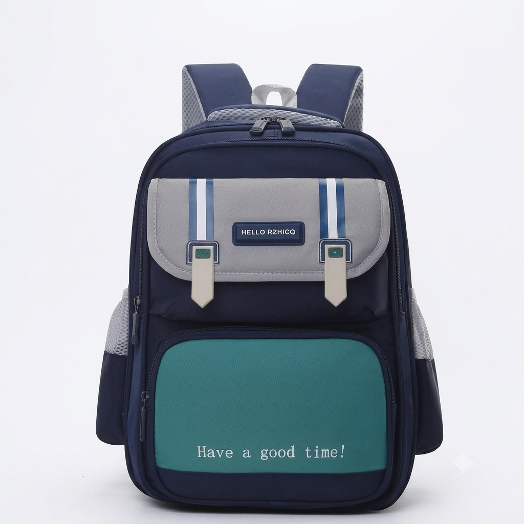 Sac à dos pour enfant CP1 au CE2- Hello Bleu nuit
