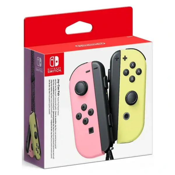 Manette Joy-Con Droit/Gauche pour Nintendo Switch – Rose/Jaune Néon