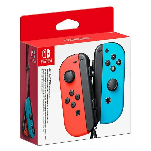 Manette Joy-Con Droit/Gauche pour Nintendo Switch – Rouge/Bleu Néon