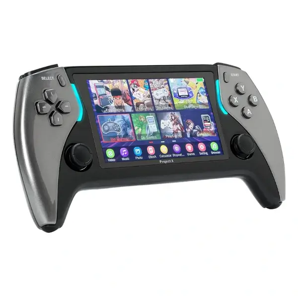 Kidy Game Portal – Console de jeu Rétro portable avec écran IPS HD – 10000 Jeux 3D – Sortie HDMI – Gris