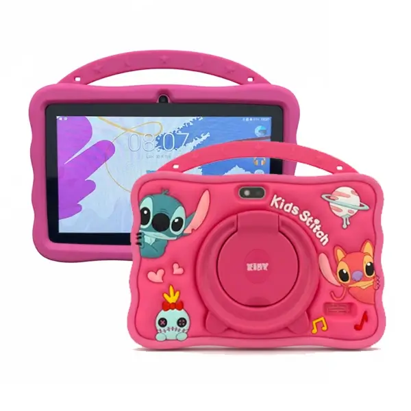 Tablette éducative Kidy Stitch – 2Go/32Go – écran 7″ – Wifi – 2 Caméras – jeux et apps – Rose