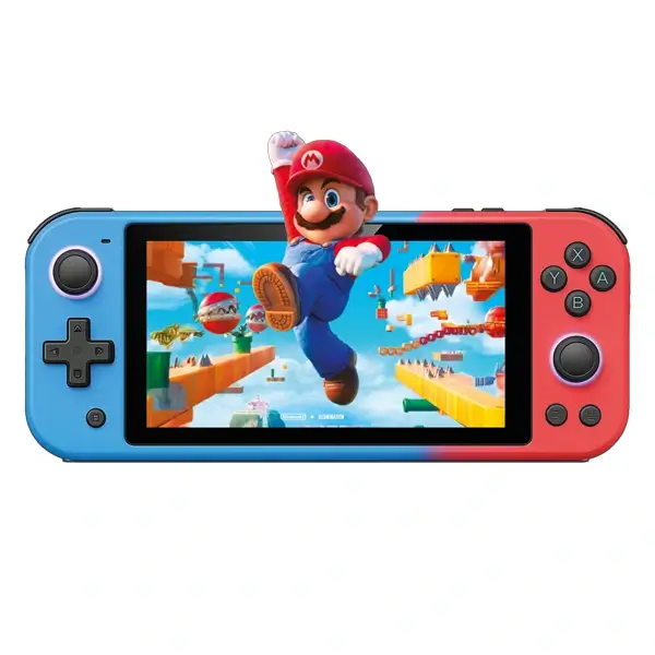 Ola Switch Lite – Console rétro portable avec +15.000 jeux intégrés – écran 5″ –  Bleu/Rouge