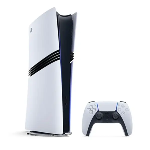 Console PS5 Pro avec une manette – Ultra HD 8K – AMD Ryzen Zen 2 – 16Go GDDR6 – SSD 2To – Son 3D – Sony – Blanc