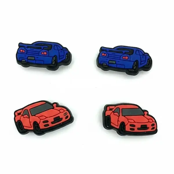 Stickers – Pack de 4 pour garçon – Pour la Tablette Kidy Clips Tab – 2 voitures bleus + 2 voitures rouge