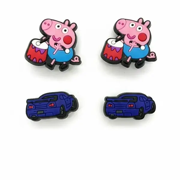 Stickers – Pack de 4 pour la Tablette Kidy Clips Tab – 2 voitures bleus + 2 cochons
