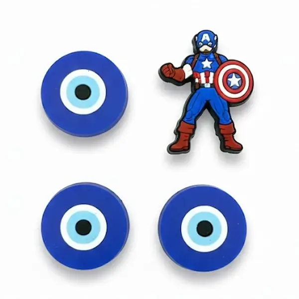 Pack de 4 stickers garçon pour la Tablette Kidy Clips Tab – Super héro + 3 yeux bleus