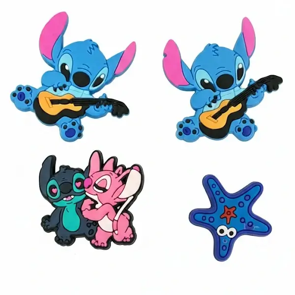 Pack de 4 stickers pour la Tablette Kidy Clips Tab – 2 bonhommes avec guitare + 1 étoile bleue + 1 câlin