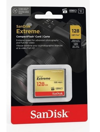 Carte Mémoire SDXC 128GB SanDisk  Extreme 120MB/s CompactFlash Memory Card