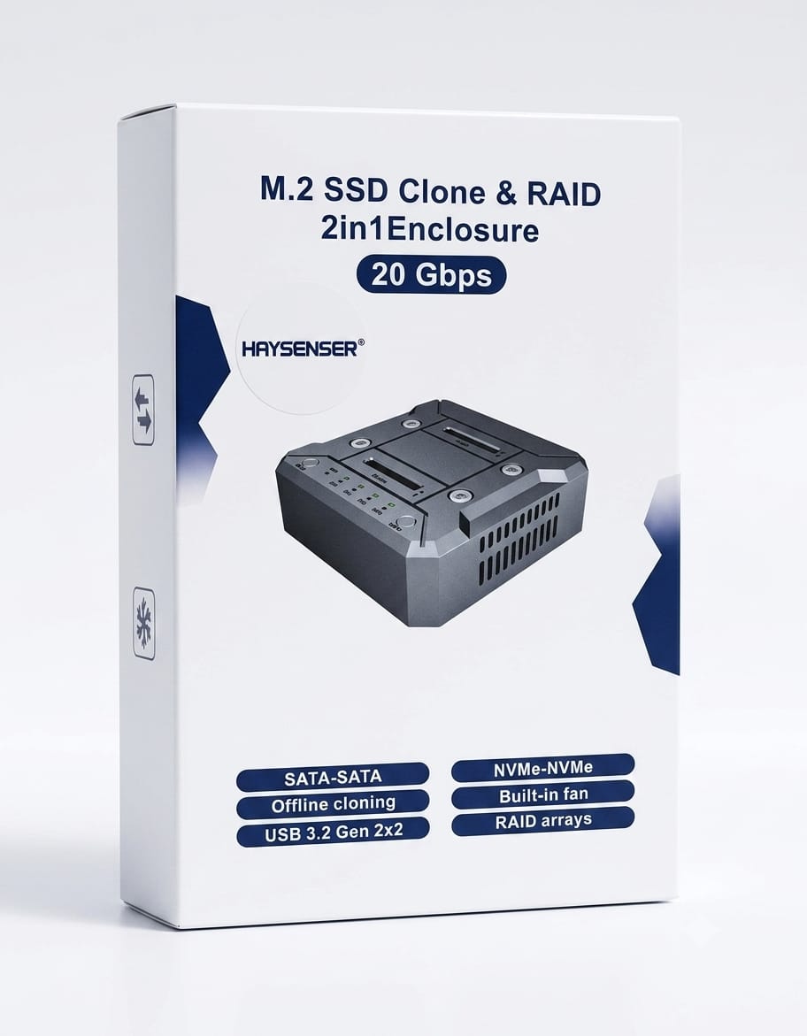 Boîtier Station de clonage SSD M.2 NVMe & SATA 20 Gbps
