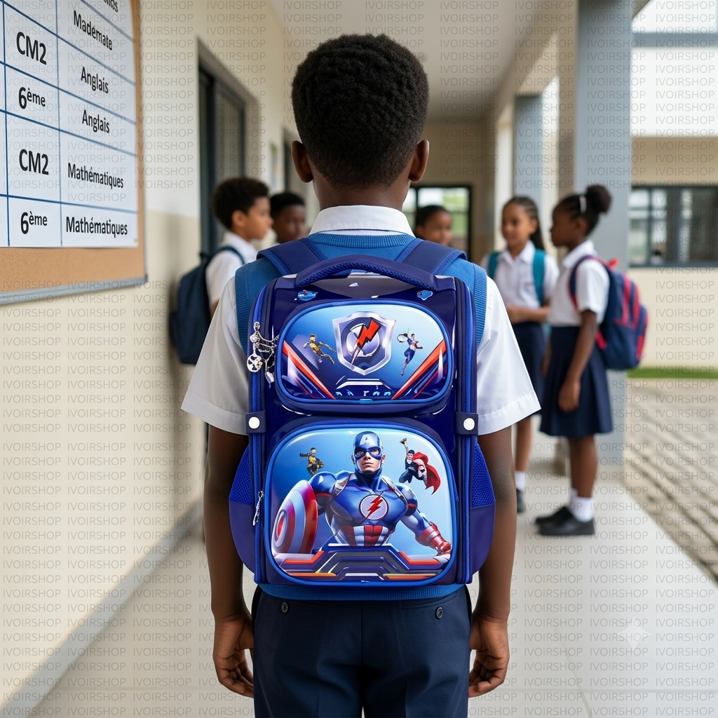 Cartable/Sac à dos pour enfant CP1-CE2 - Capitaine America