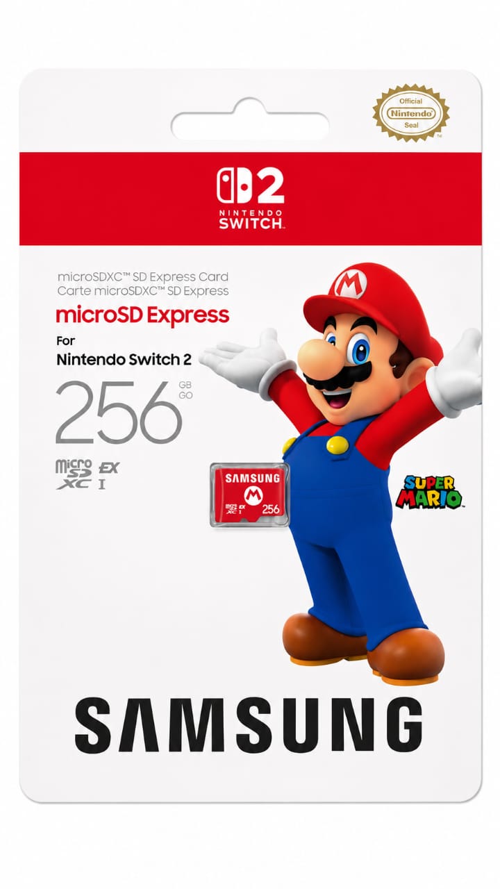 Carte mémoire micro SD express 256 Go Samsung Nintendo Switch 2