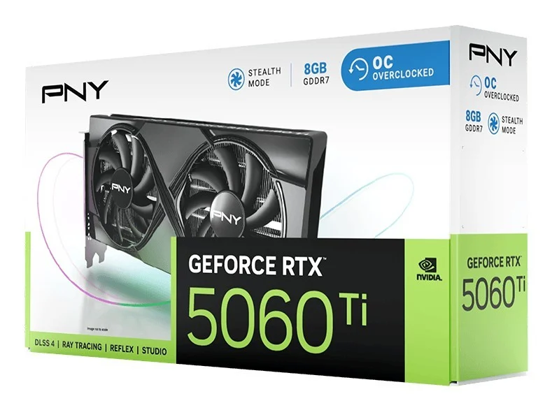 Carte Graphique PNY GeForce RTX 5060 Ti OC NVIDIA 8 Go GDDR7