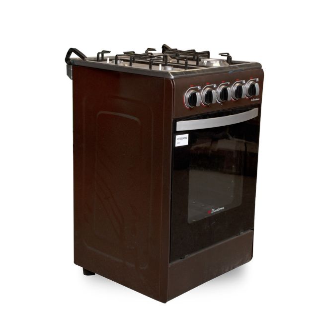 Cuisinière à gaz - Binatone - 50 x 50 cm - 4 feux à allumage automatique - Marron + Blender 2 en 1  - Garantie 6 mois-3