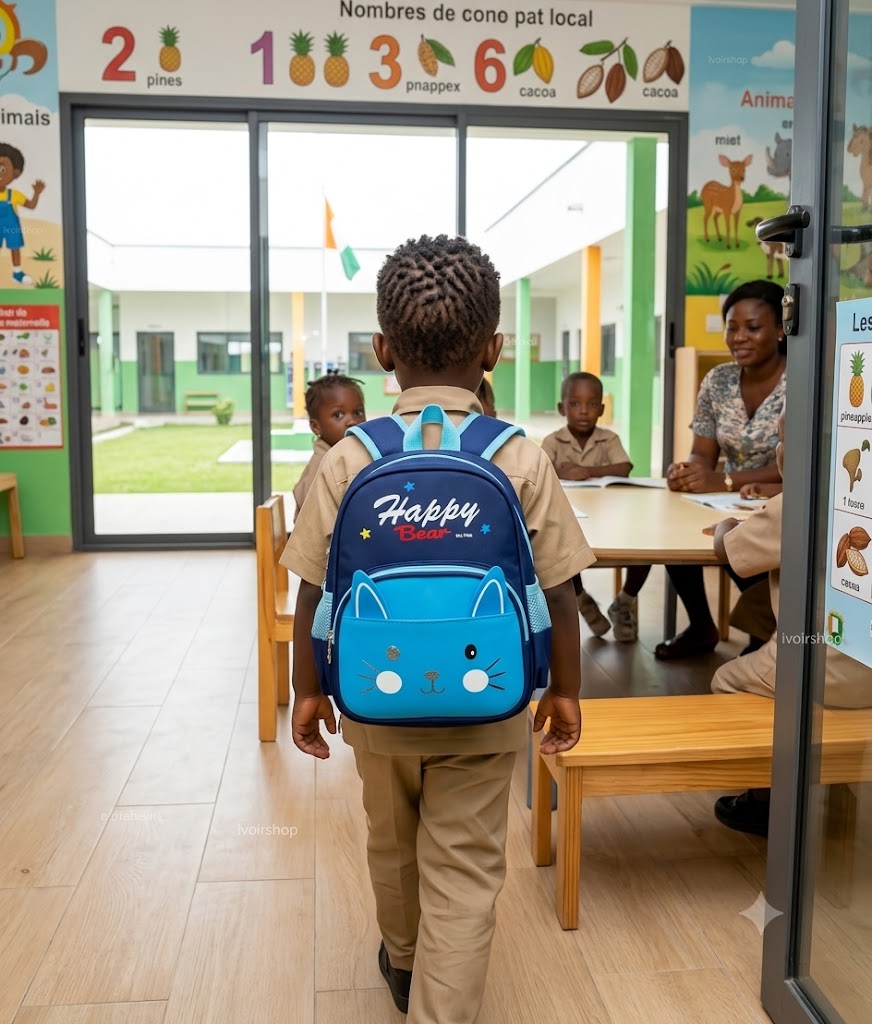 Sac à dos pour enfant de la maternelle -Happy Bleu