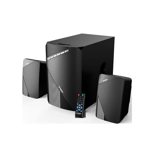 Haut-Parleur Multimédia 2.1 CH (STH-6677M) - 28W / LED/ Bluetooth/ AUX/ FM/ SD/ USB/ Télécommande/ Design Noir - Garantie 3 Mois.-1