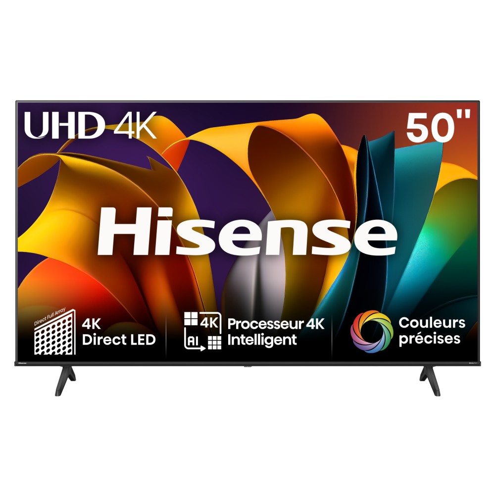 Hisense TV LED 50'' 50A6N VIDAA SMART TV - 4K UHD - Mycanal - Commande Vocale - Garantie 12 MOIS
