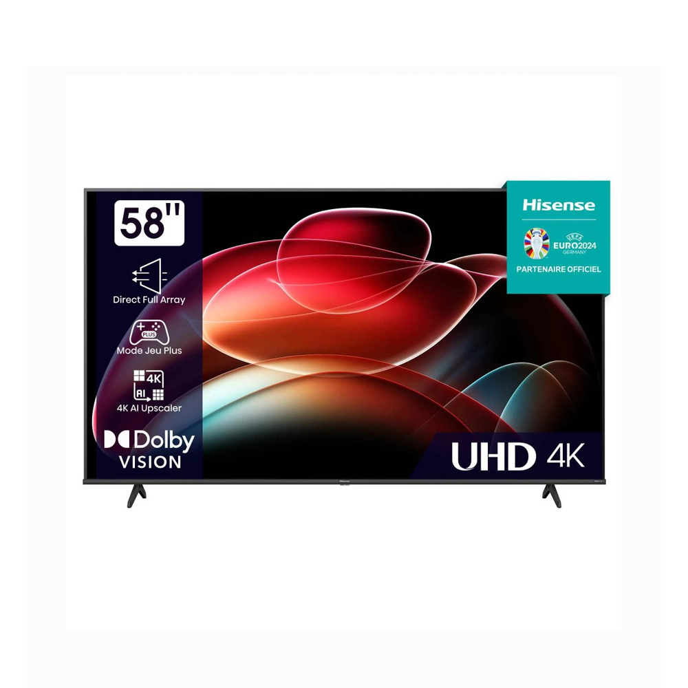 HISENSE TV LED 58'' 58A6K VIDAA SMART - 4K UHD - Garantie 12 mois