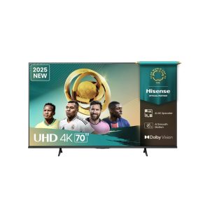 Hisense TV LED SMART 70 POUCES - 4K - ECRAN SANS BORD - A6Q (Modèle 2025) - GARANTIE 12 MOIS
