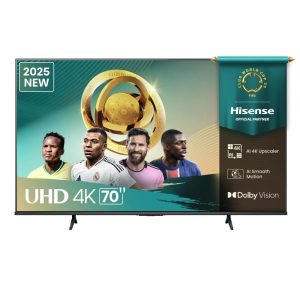 Hisense TV LED SMART 70 POUCES - 4K - ECRAN SANS BORD - A6Q (Modèle 2025) - GARANTIE 12 MOIS