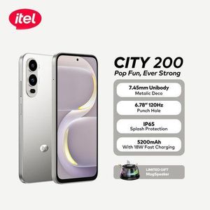 Itel CITY 200 - 6.78” - 2 Sim - 4G - 128Go ROM + (4 + 8)12 Go RAM - 50Mpx/8Mpx- 5200 MaH- Charge Rapide 18W-Gold