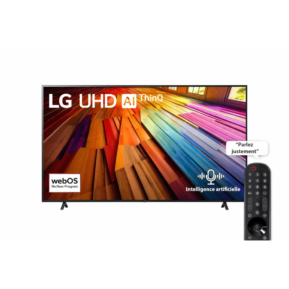 LG 75 pouces UT80 - UHD 4K - Télécommande Magique IA HDR10 - Garantie 12 mois