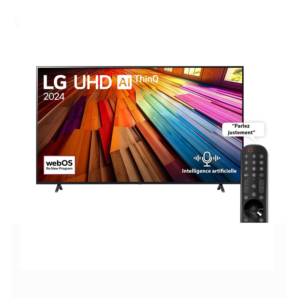 LG 75 pouces UT80 - UHD 4K - Télécommande Magique IA HDR10 - Garantie 12 mois