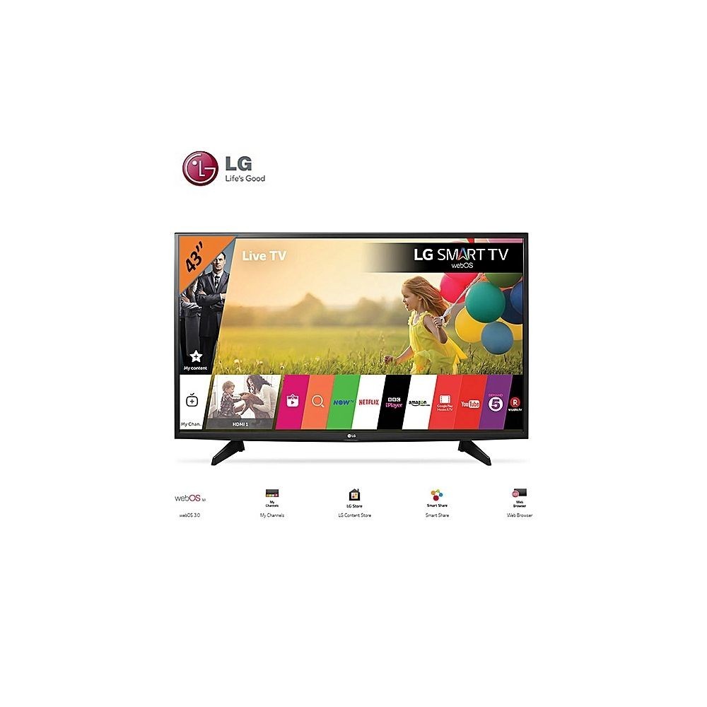 LG Smart TV - 43 Pouces - WebOs 3.5 - Décodeur Intégré - WiFi - Garantie 12 mois