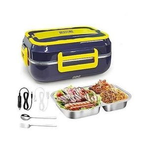 Lunch Box Électrique Pour (Voiture/Maison) - 1,5L - Jaune/gris-1