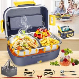 Lunch Box Électrique Pour (Voiture/Maison) - 1,5L - Jaune/gris