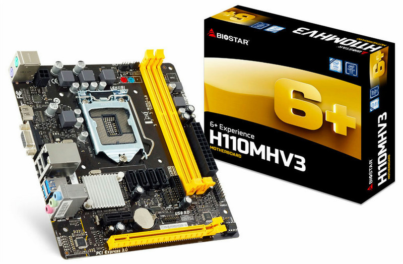 Carte mère – 6eme Gen-  Intel H110 LGA1151 Micro ATX motherboard