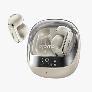 oraimo OpenSnap N2 Écouteurs intra-auriculaires sans fil à charge rapide et volume adaptatif - Beige